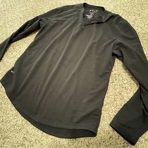 BYLT Long Sleeve Henley Drop Cut Shirt